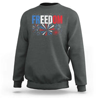 Freedom Funny 4th of July Couple Matching Sweatshirt US Fireworks