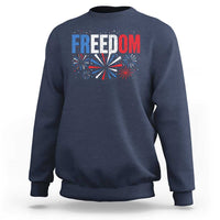 Freedom Funny 4th of July Couple Matching Sweatshirt US Fireworks