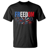 Freedom Funny 4th of July Couple Matching T Shirt US Fireworks