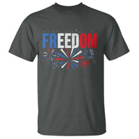 Freedom Funny 4th of July Couple Matching T Shirt US Fireworks
