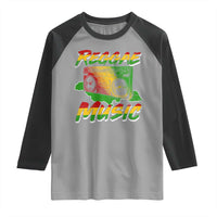 Reggae Music Raglan Shirt Rastafari Rasta Jamaica Boombox - Wonder Print Shop