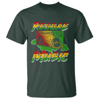 Reggae Music T Shirt Rastafari Rasta Jamaica Boombox - Wonder Print Shop