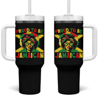 Proud To Be Jamaican Tumbler With Handle Jamaica Pride Flag Girl Sunglasses - Wonder Print Shop