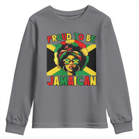 Proud To Be Jamaican Youth Sweatshirt Jamaica Pride Flag Girl Sunglasses - Wonder Print Shop