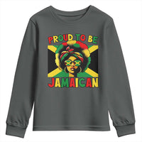 Proud To Be Jamaican Youth Sweatshirt Jamaica Pride Flag Girl Sunglasses - Wonder Print Shop