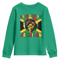 Proud To Be Jamaican Youth Sweatshirt Jamaica Pride Flag Girl Sunglasses - Wonder Print Shop