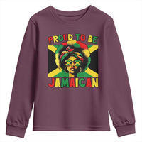 Proud To Be Jamaican Youth Sweatshirt Jamaica Pride Flag Girl Sunglasses - Wonder Print Shop