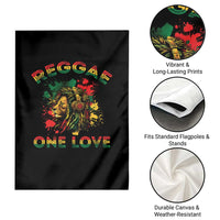 Reggae One Love Garden Flag Rasta Music Jamaican Pride Headphones Lion - Wonder Print Shop