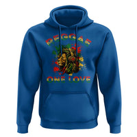Reggae One Love Hoodie Rasta Music Jamaican Pride Headphones Lion - Wonder Print Shop