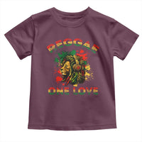 Reggae One Love Toddler T Shirt Rasta Music Jamaican Pride Headphones Lion - Wonder Print Shop