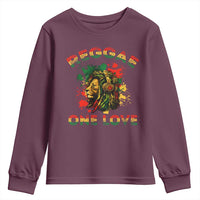 Reggae One Love Youth Sweatshirt Rasta Music Jamaican Pride Headphones Lion - Wonder Print Shop