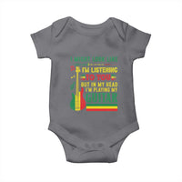 Rasta Reggae Music Baby Onesie Funny I Might Look Like I'm Listening But I'm Playing My Guitar - Wonder Print Shop