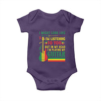 Rasta Reggae Music Baby Onesie Funny I Might Look Like I'm Listening But I'm Playing My Guitar - Wonder Print Shop