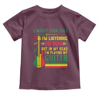 Rasta Reggae Music Toddler T Shirt Funny I Might Look Like I'm Listening But I'm Playing My Guitar - Wonder Print Shop