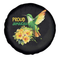Proud Jamaican Spare Tire Cover Jamaica Flag Hummingbird Hibiscus - Wonder Print Shop