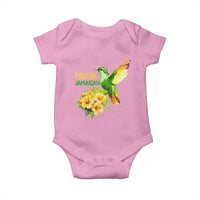 Proud Jamaican Baby Onesie Jamaica Flag Hummingbird Hibiscus - Wonder Print Shop