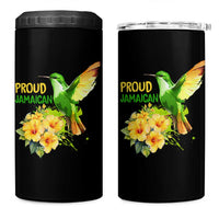Proud Jamaican 4 in 1 Can Cooler Tumbler Jamaica Flag Hummingbird Hibiscus - Wonder Print Shop