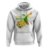 Proud Jamaican Hoodie Jamaica Flag Hummingbird Hibiscus - Wonder Print Shop
