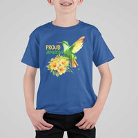 Proud Jamaican T Shirt For Kid Jamaica Flag Hummingbird Hibiscus - Wonder Print Shop