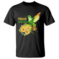 Proud Jamaican T Shirt Jamaica Flag Hummingbird Hibiscus - Wonder Print Shop