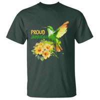 Proud Jamaican T Shirt Jamaica Flag Hummingbird Hibiscus - Wonder Print Shop