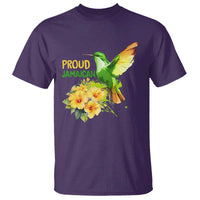 Proud Jamaican T Shirt Jamaica Flag Hummingbird Hibiscus - Wonder Print Shop