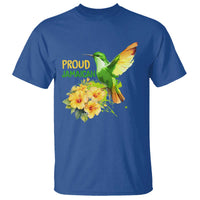 Proud Jamaican T Shirt Jamaica Flag Hummingbird Hibiscus - Wonder Print Shop