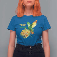 Proud Jamaican T Shirt For Women Jamaica Flag Hummingbird Hibiscus - Wonder Print Shop