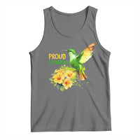 Proud Jamaican Tank Top Jamaica Flag Hummingbird Hibiscus - Wonder Print Shop