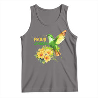 Proud Jamaican Tank Top Jamaica Flag Hummingbird Hibiscus - Wonder Print Shop