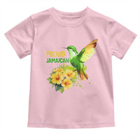 Proud Jamaican Toddler T Shirt Jamaica Flag Hummingbird Hibiscus - Wonder Print Shop