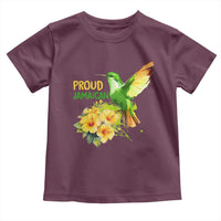 Proud Jamaican Toddler T Shirt Jamaica Flag Hummingbird Hibiscus - Wonder Print Shop