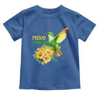 Proud Jamaican Toddler T Shirt Jamaica Flag Hummingbird Hibiscus - Wonder Print Shop
