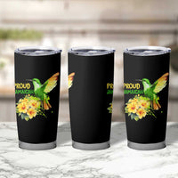 Proud Jamaican Tumbler Cup Jamaica Flag Hummingbird Hibiscus - Wonder Print Shop