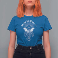 Funny Moth T Shirt For Women Antisocial Butterfly Vintage Myth Superstitions - Wonder Print Shop