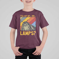 Funny Moth T Shirt For Kid Y'all Got Any Lamps Insect Meme - Wonder Print Shop