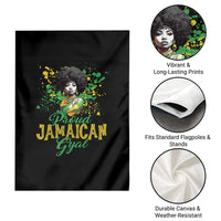 Proud Jamaican Gyal Garden Flag Afro Black Girls Jamaica Flag - Wonder Print Shop