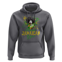 Proud Jamaican Gyal Hoodie Afro Black Girls Jamaica Flag - Wonder Print Shop