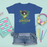 Proud Jamaican Gyal T Shirt For Kid Afro Black Girls Jamaica Flag - Wonder Print Shop