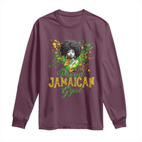 Proud Jamaican Gyal Long Sleeve Shirt Afro Black Girls Jamaica Flag - Wonder Print Shop
