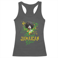 Proud Jamaican Gyal Racerback Tank Top Afro Black Girls Jamaica Flag - Wonder Print Shop