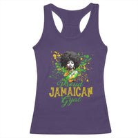 Proud Jamaican Gyal Racerback Tank Top Afro Black Girls Jamaica Flag - Wonder Print Shop