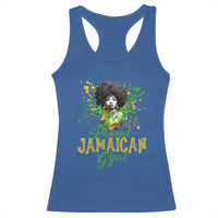 Proud Jamaican Gyal Racerback Tank Top Afro Black Girls Jamaica Flag - Wonder Print Shop