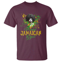 Proud Jamaican Gyal T Shirt Afro Black Girls Jamaica Flag - Wonder Print Shop
