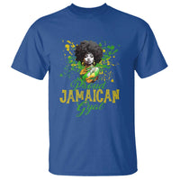 Proud Jamaican Gyal T Shirt Afro Black Girls Jamaica Flag - Wonder Print Shop