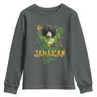 Proud Jamaican Gyal Youth Sweatshirt Afro Black Girls Jamaica Flag - Wonder Print Shop