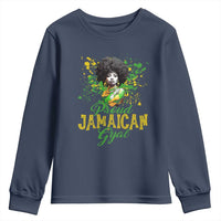 Proud Jamaican Gyal Youth Sweatshirt Afro Black Girls Jamaica Flag - Wonder Print Shop