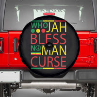 Who Jah Bless No Man Curse Spare Tire Cover Jamaica Flag Rasta Reggae Roots - Wonder Print Shop
