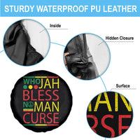 Who Jah Bless No Man Curse Spare Tire Cover Jamaica Flag Rasta Reggae Roots - Wonder Print Shop