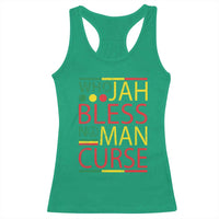 Who Jah Bless No Man Curse Racerback Tank Top Jamaica Flag Rasta Reggae Roots - Wonder Print Shop